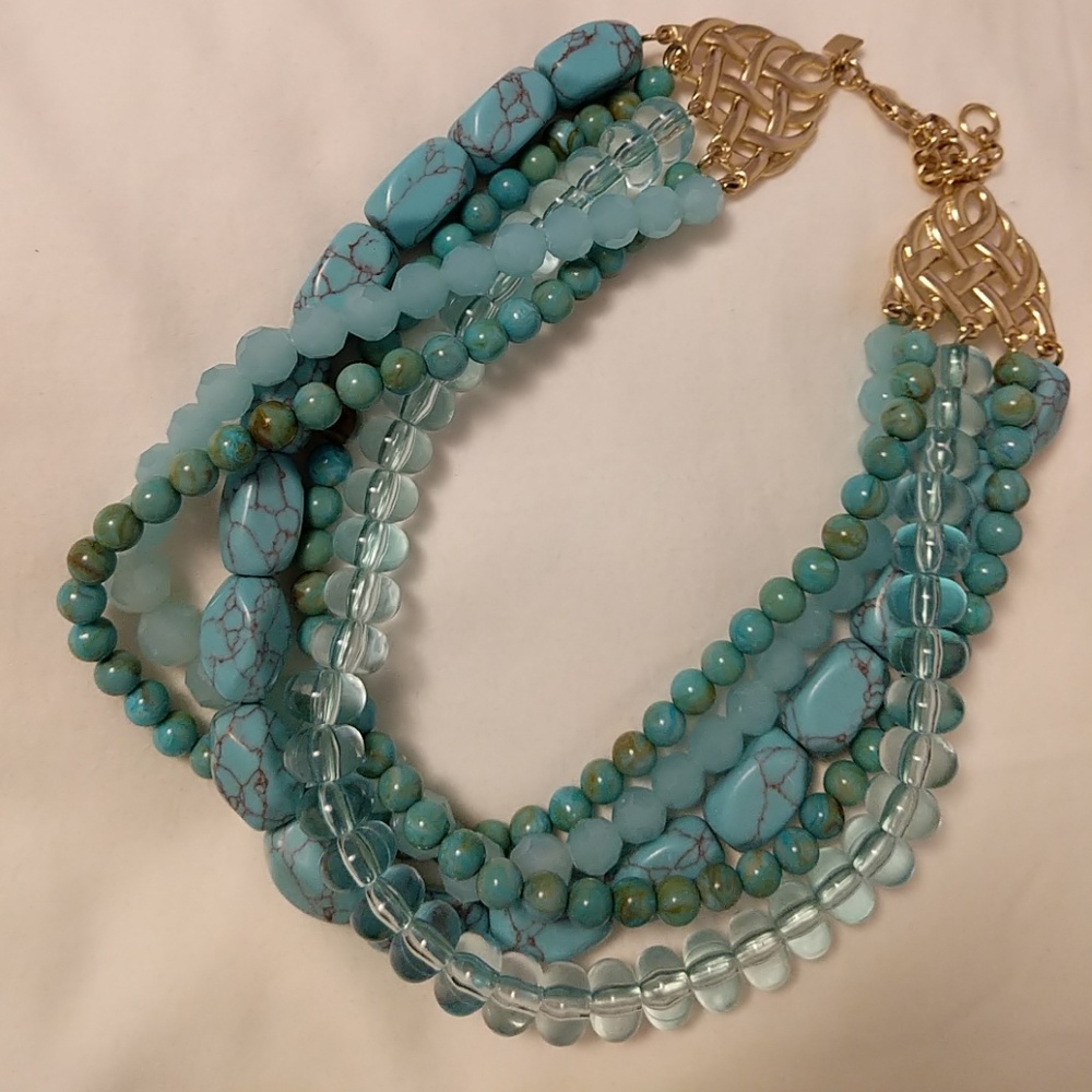 Banana Republic | Chunky Twisted Turquoise Necklac
